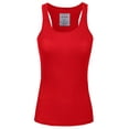 thumbnail image 1 of J. METHOD Women's Tank Top Sleeveless Racerback Basic Stretch Comfy Slim Fitted Ribbed Knit Tops Workout Yoga T Shirt NEWT386 Red 3X, 1 of 6