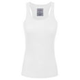 thumbnail image 1 of J. METHOD Women's Tank Top Sleeveless Racerback Basic Stretch Comfy Slim Fitted Ribbed Knit Tops Workout Yoga T Shirt NEWT386 White 3X, 1 of 6