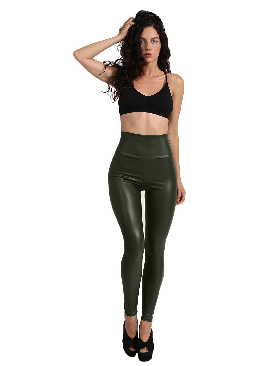 Lyssé High Waist Faux Leather Leggings in Black - Lyst