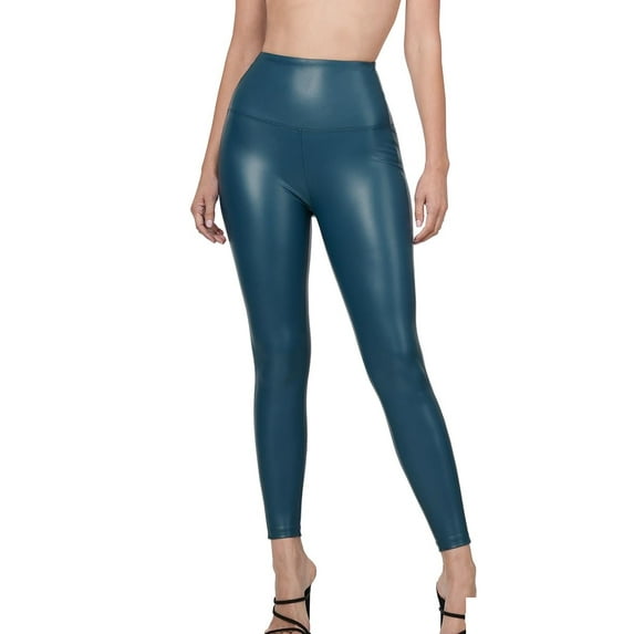J. METHOD Womens Faux Leather Leggings High Waist Skinny Stretch Pants Made in USA
