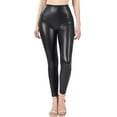 thumbnail image 1 of J. METHOD Womens Faux Leather Leggings High Waist Skinny Stretch Pants Made in USA, 1 of 7