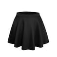 thumbnail image 1 of J. METHOD Womens Skater Skirt Elastic Waist Casual Mini Flared Swing Pleated Skirts Made in USA NEWSK06 Black L, 1 of 6