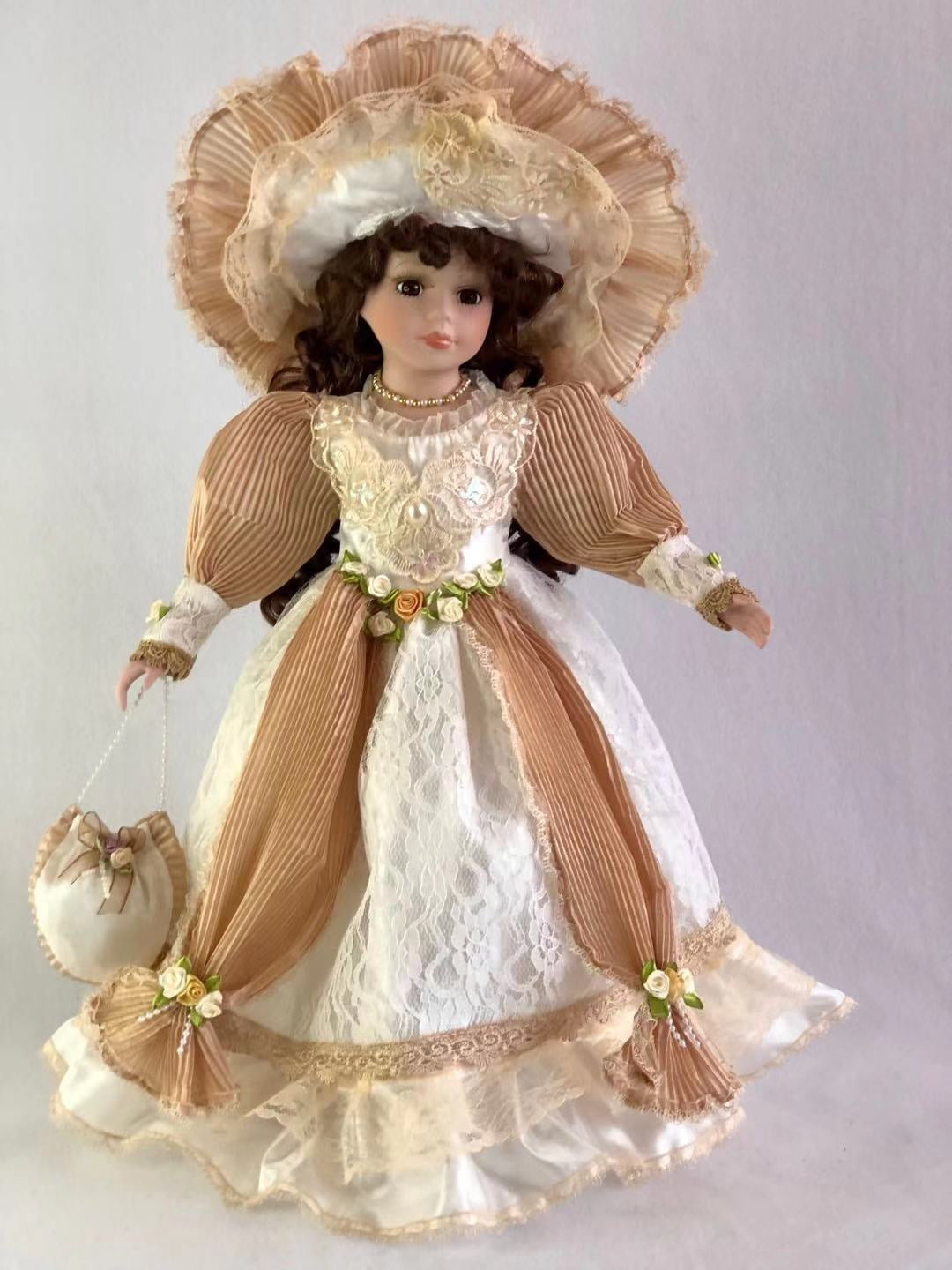 ZUARFY Beautiful Vintage Victorian Porcelain Doll