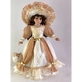 thumbnail image 1 of J.Misa Collection 18 inch Standing Porcelain Victorian Doll with Wood Stand, 18 Inches Tall, 1 of 2