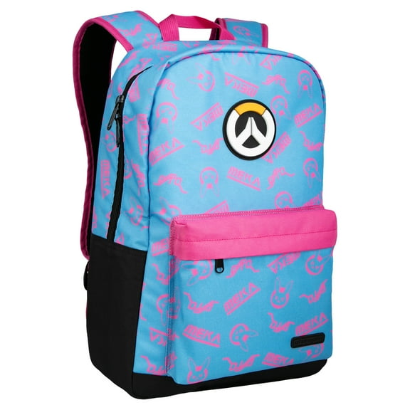 J!NX D.Va Light Blue/Pink Overwatch Splash Backpack - OSFA