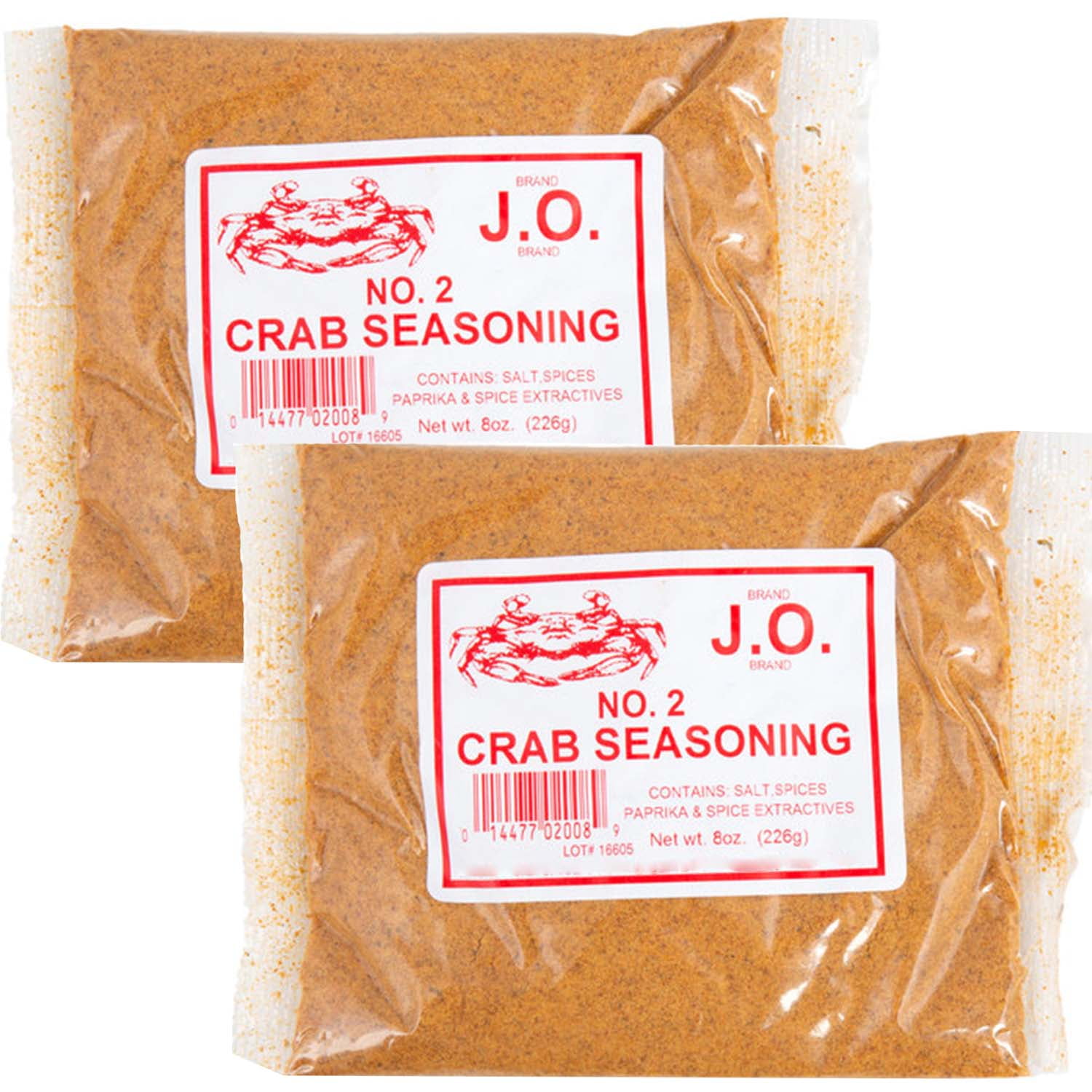 J.O. 8 oz No. 2 Crab Seasoning (2 pack)