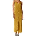 thumbnail image 1 of J.O.A. Womens Button-Down Slip Dress, Green, Medium, 1 of 2
