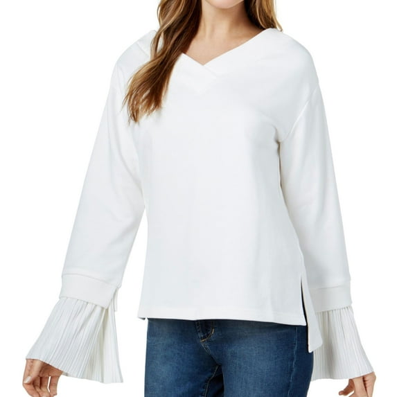 J.O.A. Womens Pleated Cuff Sweatshirt