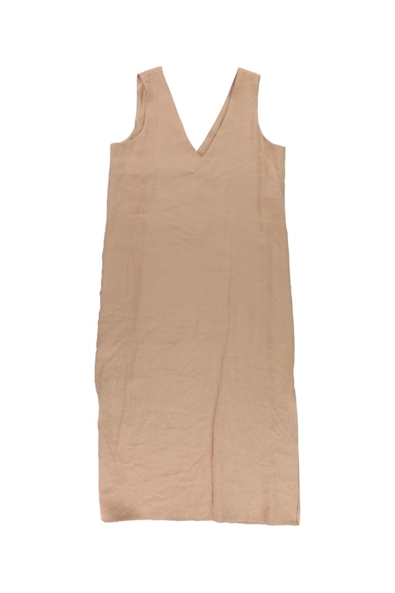 Womens Pullover Slip Dress, Beige, Small