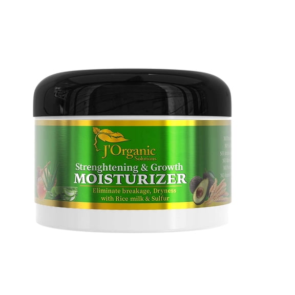 J'Organic Solutions Strengthening Hair Moisturizer  Daily Hydration & Growth Support for Dry, Textured Hair (8 oz)