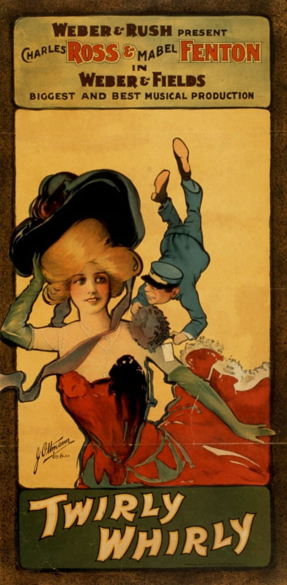 J Ottman Co Twirly Whirly c1904 Canvas Art - J Ottman Co (24 x 36)