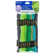 J & P Coats Embroidery Floss Value Pack, Garden Greens,8.75yds,Cotton