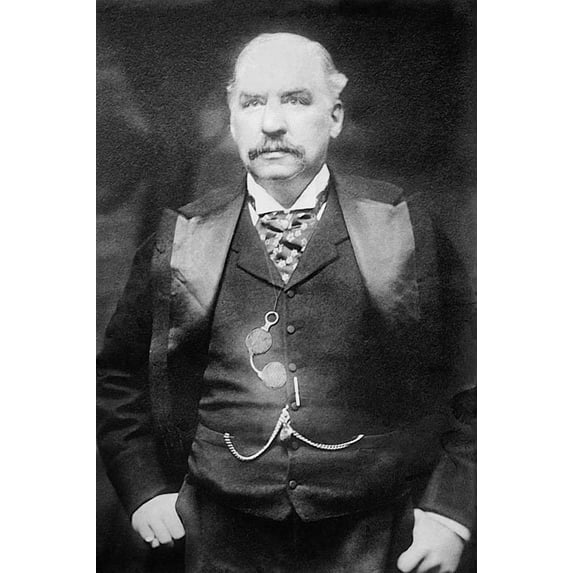 J. P. Morgan American Financier Portrait - 12x18 Inch Laminated Poster - Stunning Detail and Bold Colors
