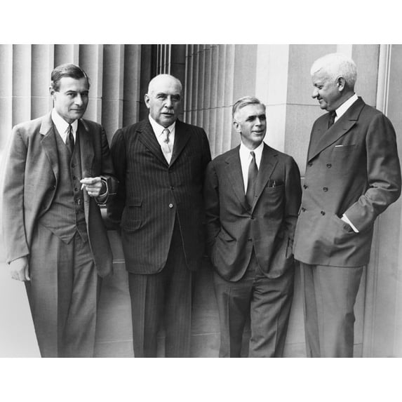 J.P. Morgan Jr. With A Few Of His Partners At The Senate Banking And Currency Committee Hearings. May 31 History (