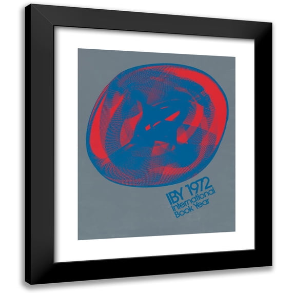 J. Paul Kirouac 15x18 Black Modern Framed Museum Art Print Titled - Iby 1972 ; International Book Year (1972)