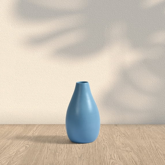 J. Queen New York Bali Bamboo Vase Blue - 8 inch