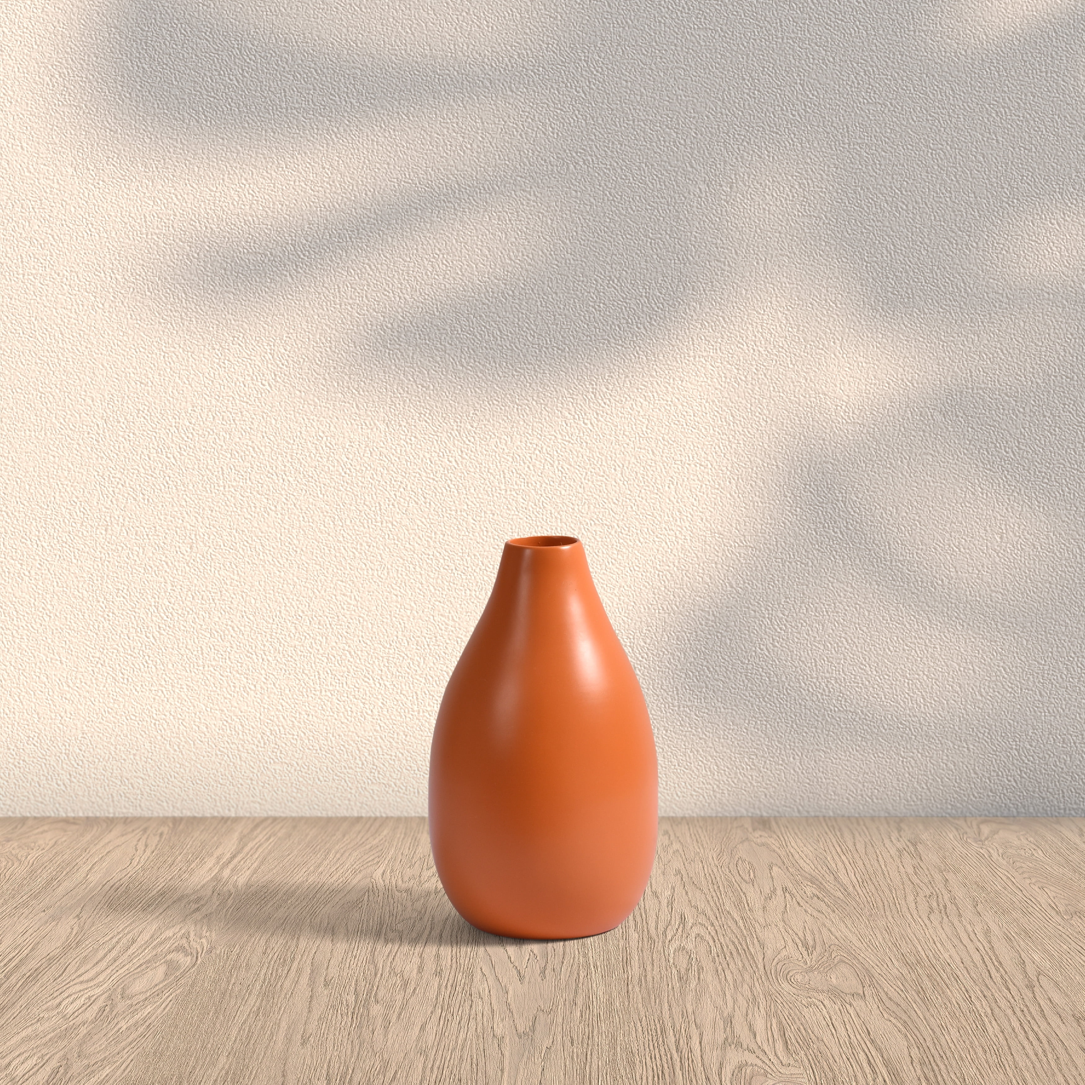 8-Inch Orange Bamboo Decorative Table Vase