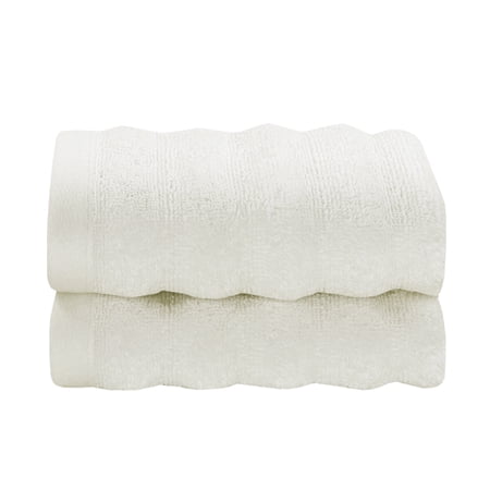 J. Queen New York Cesme 2 Piece Turkish Towel Set Pure White Wash Cloth