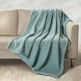 thumbnail image 1 of J. Queen New York  Cozy Throw Aqua, 1 of 5