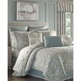 thumbnail image 1 of J Queen New York Giovani 4 Piece Woven Paisley Print Polyester King Comforter Set, Spa, 1 of 5