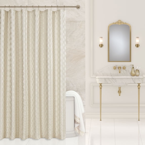 J. Queen New York La Boheme Shower Curtain Ivory