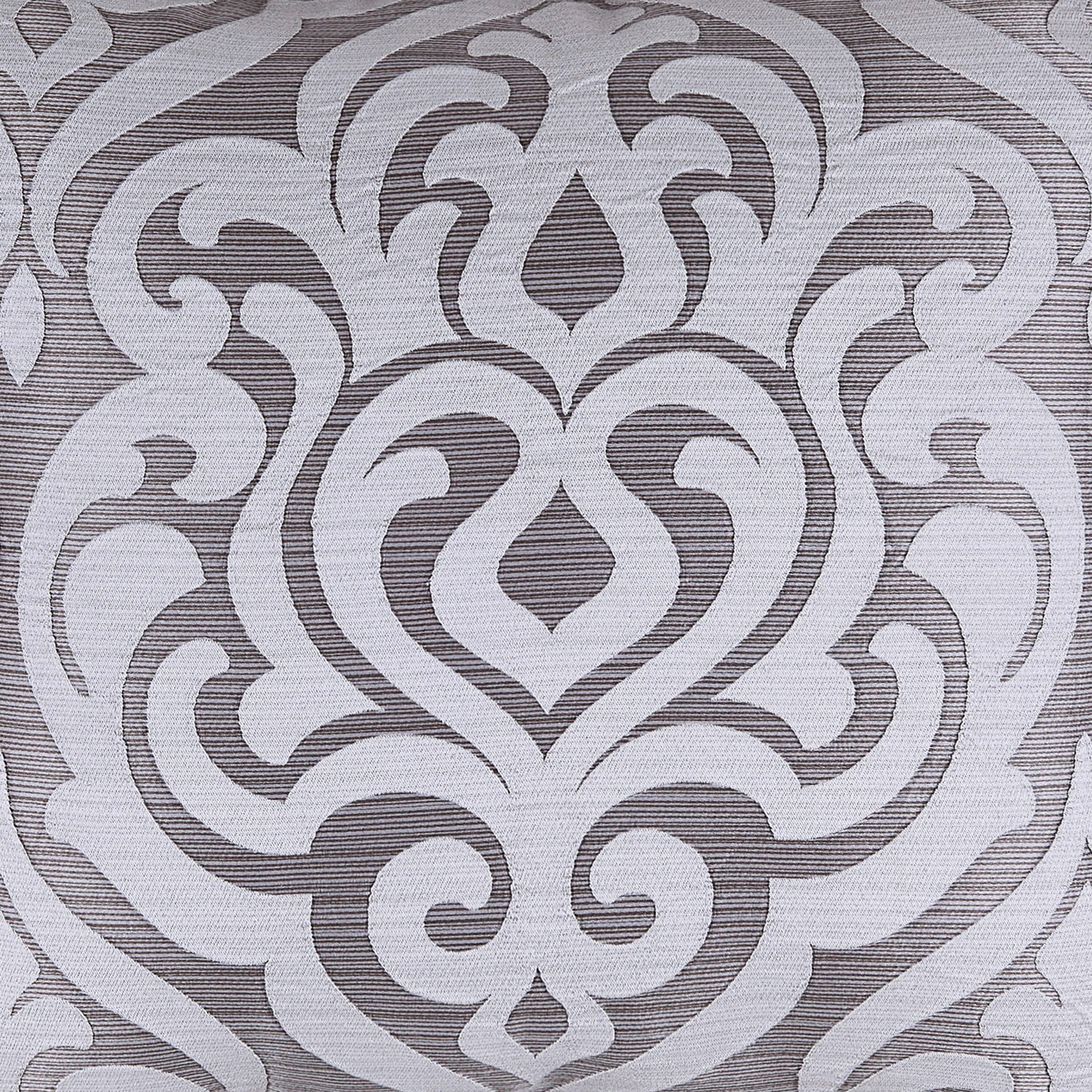 Queen Gray Reversible Gathered Embellishment Bedding Set