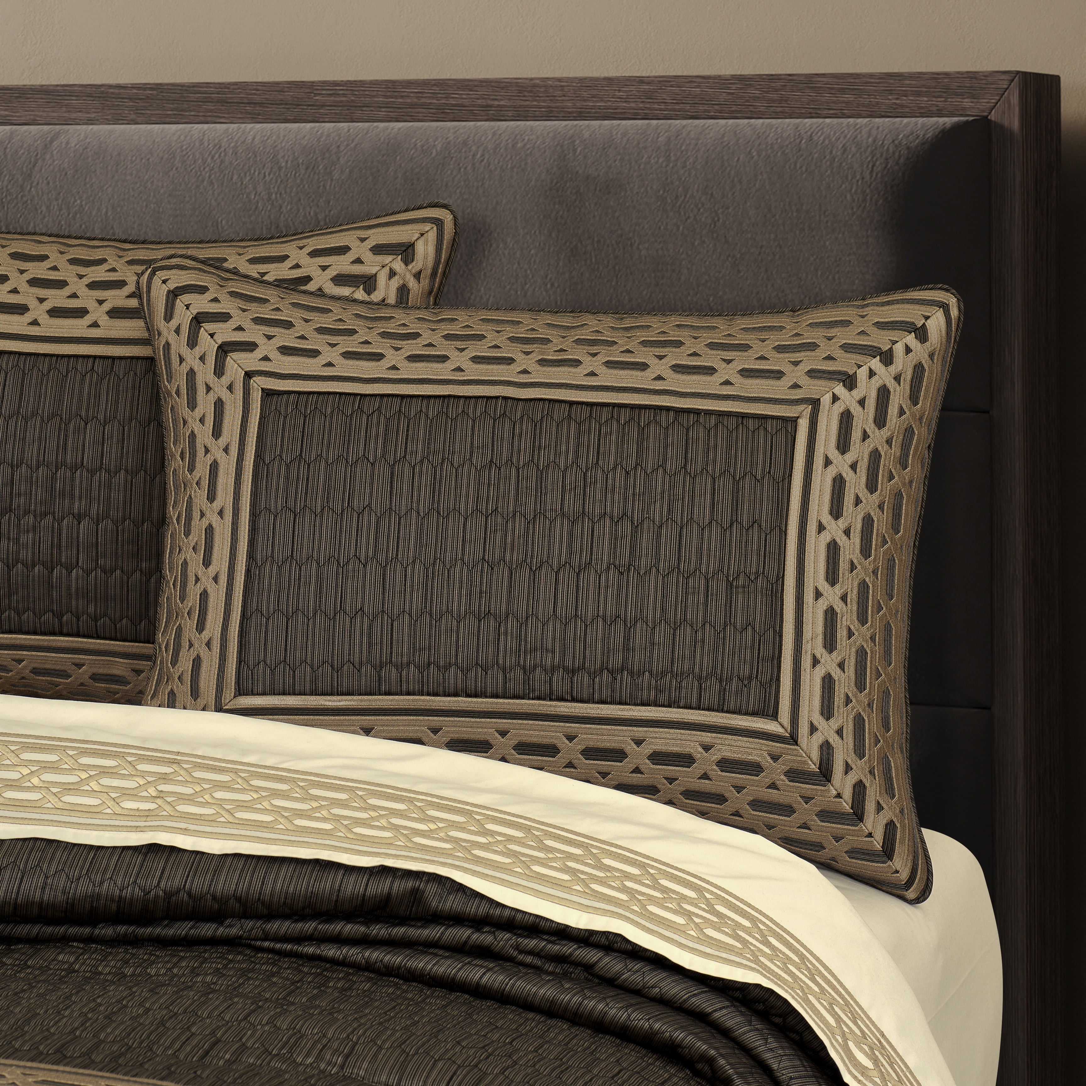 King Bronze Embossed Polyfill Bedspread Set