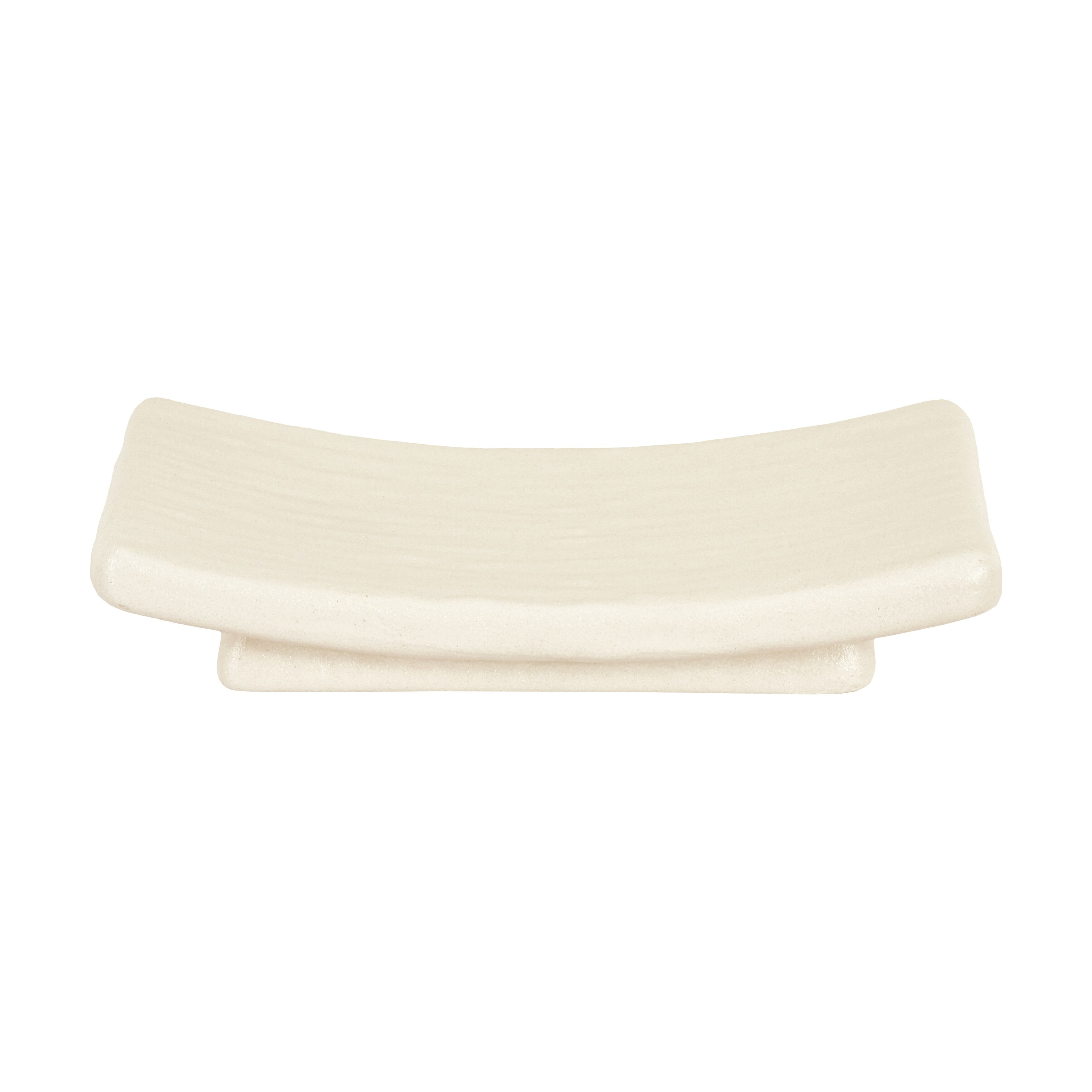 Cream Ceramic Textured Soap Dish