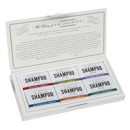 J·R·LIGGETT'S All-Natural 6 Variety Shampoo Bars .65oz. Sampler Pack - Mini Bar