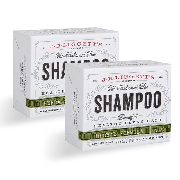 J·R·LIGGETT'S All-Natural Shampoo Bar for Hair Herbal Formula Supports Strong Healthy Hair Nourish Follicles w/Antioxidants and Vitamins Detergent/Sulfate-Free 2 Pack 3.5 oz Bars