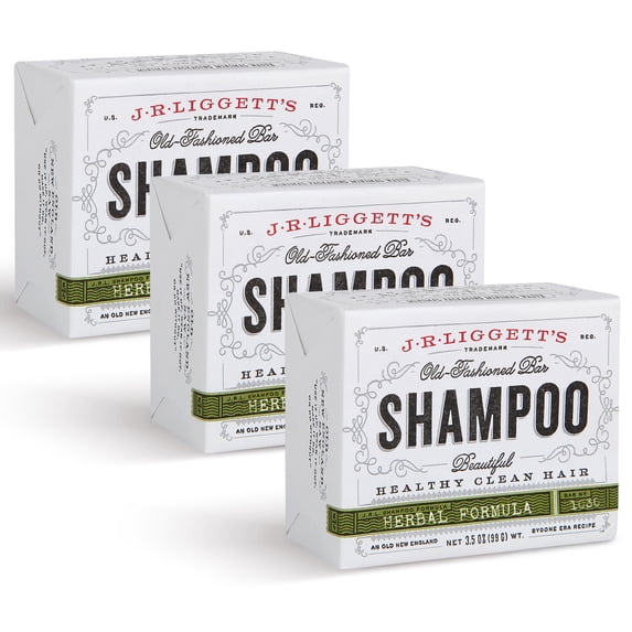 J·R·LIGGETT'S All-Natural Shampoo Bars, Herbal Formula - Set of 3 - 3.5oz Bars