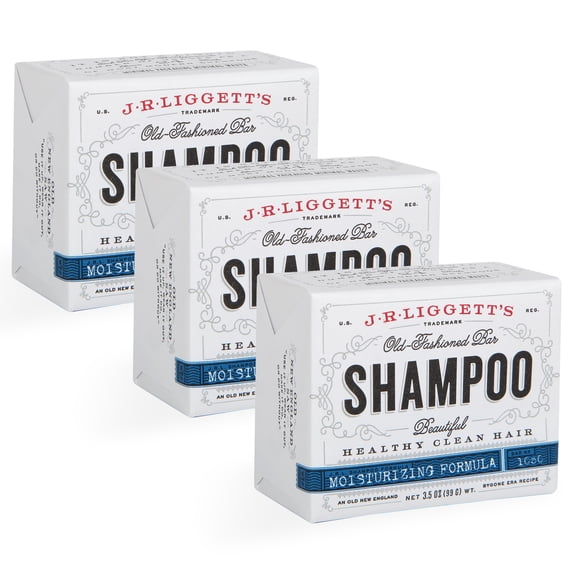 J·R·LIGGETT'S All-Natural Shampoo Bars, Moisturizing Formula - Set of 3 - 3.5oz