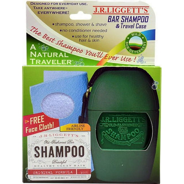 J.R. Liggett's Shampoo Bar & Travel Case, 3.5 Fl Oz