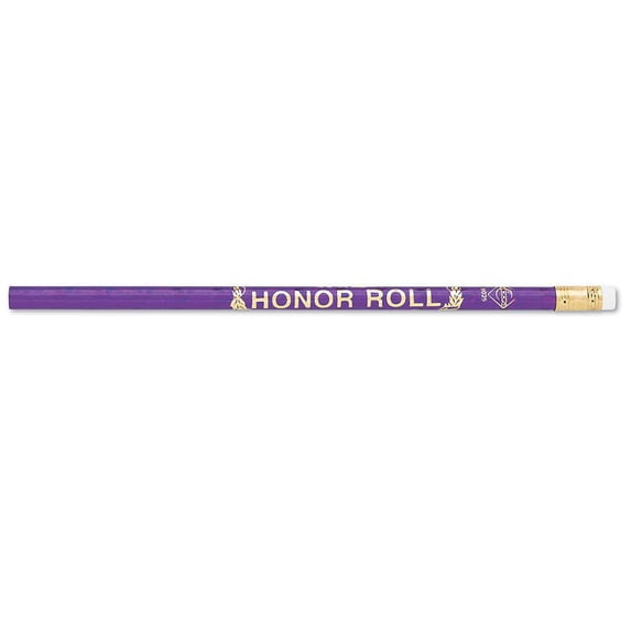 J.R. Moon Pencil Honor Roll Glitz Motivational Pencil Pack of 12 JRM8025B