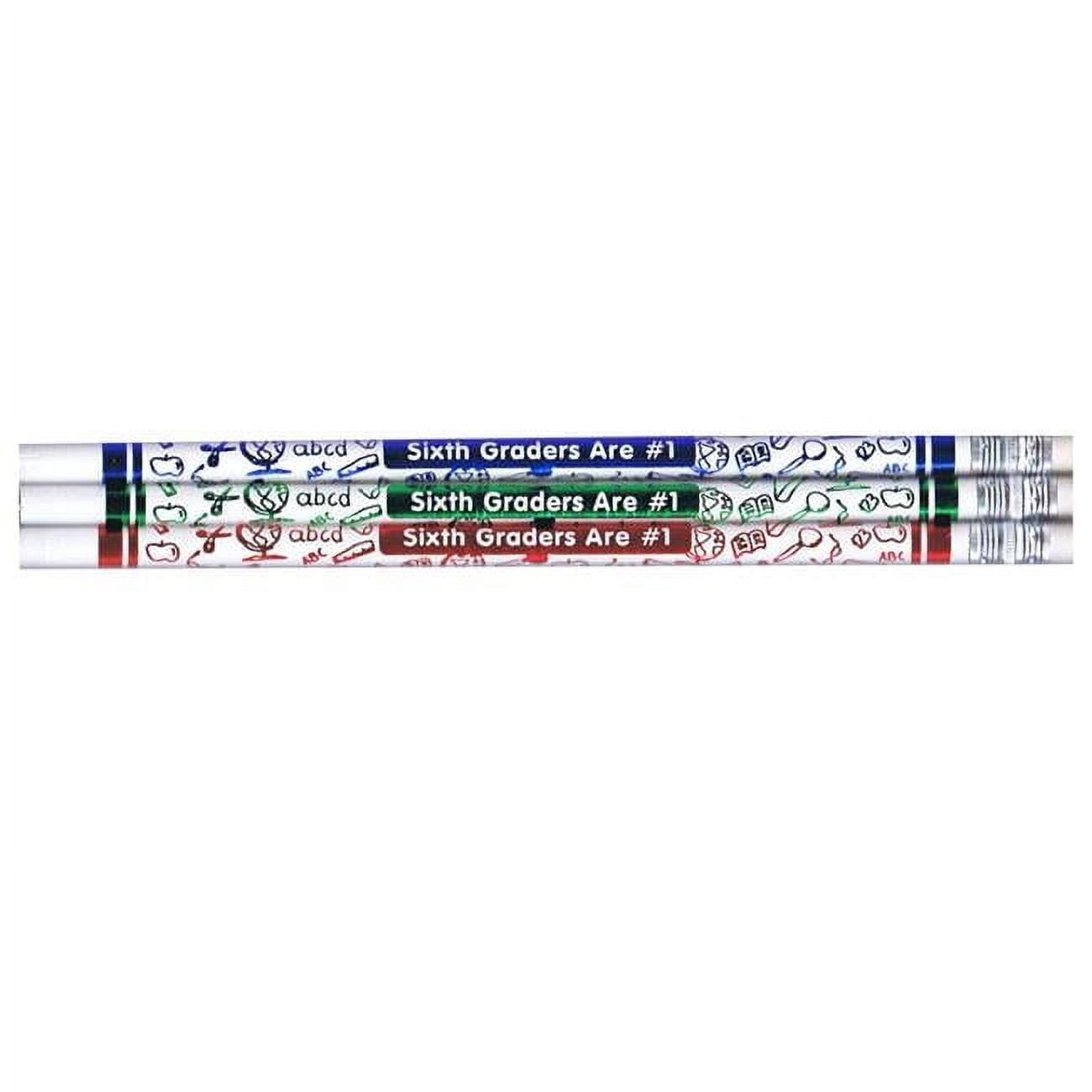 J.R. Moon Pencil Pencils 6th Graders Are Number 1, White - 12 Per Pack ...