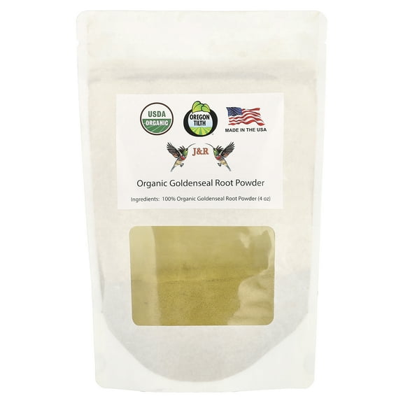 J&R Port Trading Organic Goldenseal Root Powder, 4 oz