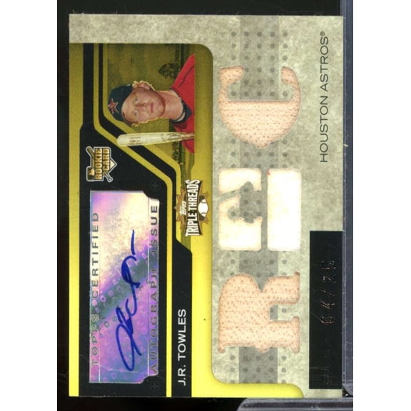 J.R. Towles Jsy AU Rookie Card 2008 Topps Triple Threads Gold #151a
