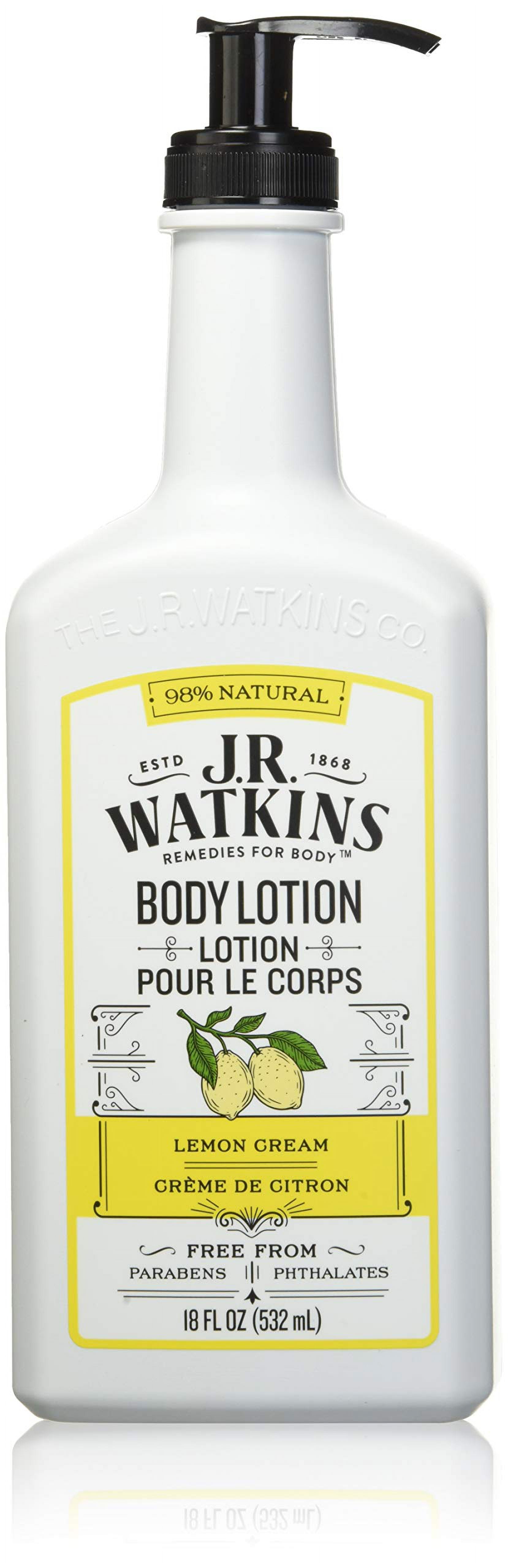 J.R. Watkins Daily Moisturizing Lotion (Lemon Cream) - 18 Ounces.