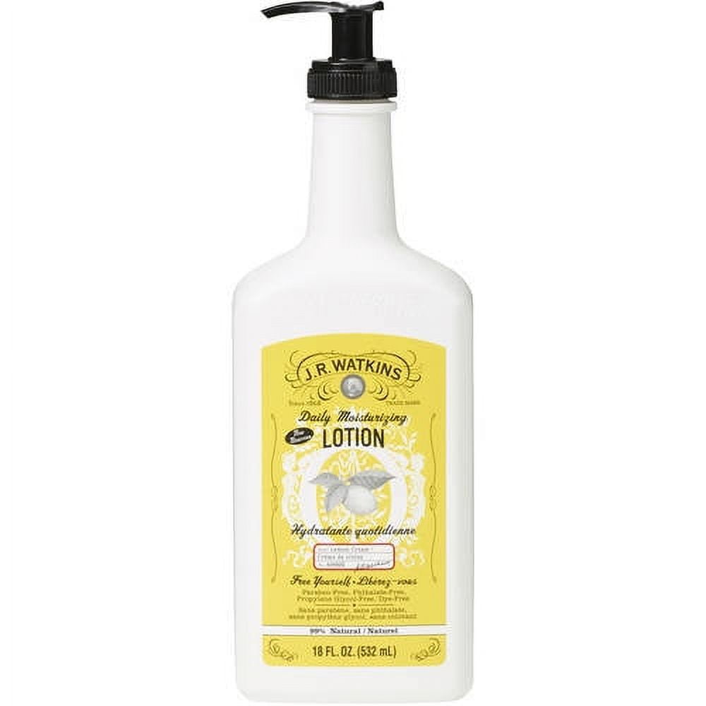 J.R. Watkins Daily Moisturizing Lotion, Lemon Cream, 18 Oz Pump