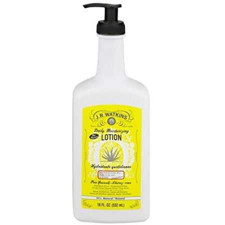 J.R. Watkins Daily Moisturizing Lotion with Aloe and Green Tea, 18 oz (Pack of 4)