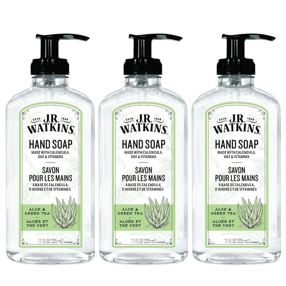 J.R. Watkins Foaming Hand Soap, Aloe & Green Tea, 3 pack, 9 fl oz