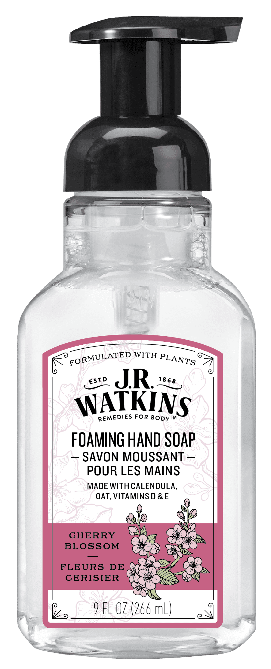 J.R. Watkins Foaming Hand Soap, Cherry Blossom, 9 fl oz