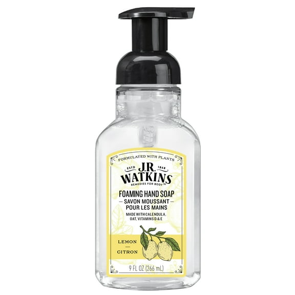 J.R. Watkins Foaming Hand Soap, Lemon, Citrus Scent, 9OZ