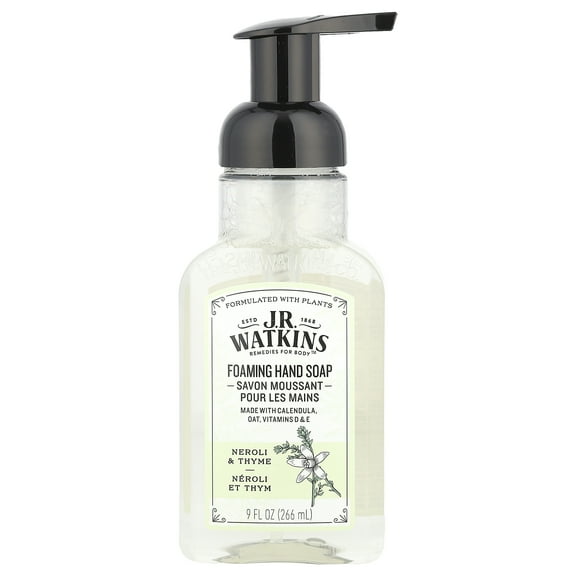 J R Watkins Foaming Hand Soap, Neroli & Thyme, 9 fl oz (266 ml)