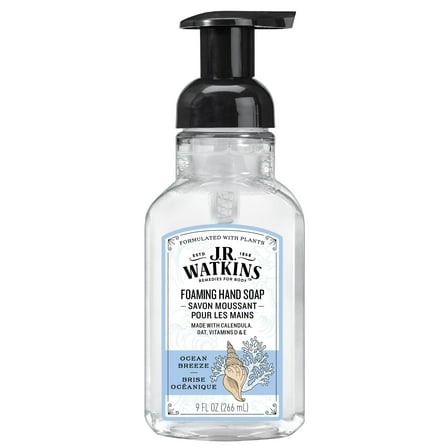 J.R. Watkins Foaming Hand Soap, Ocean Breeze, Fresh Scent, 9 fl oz