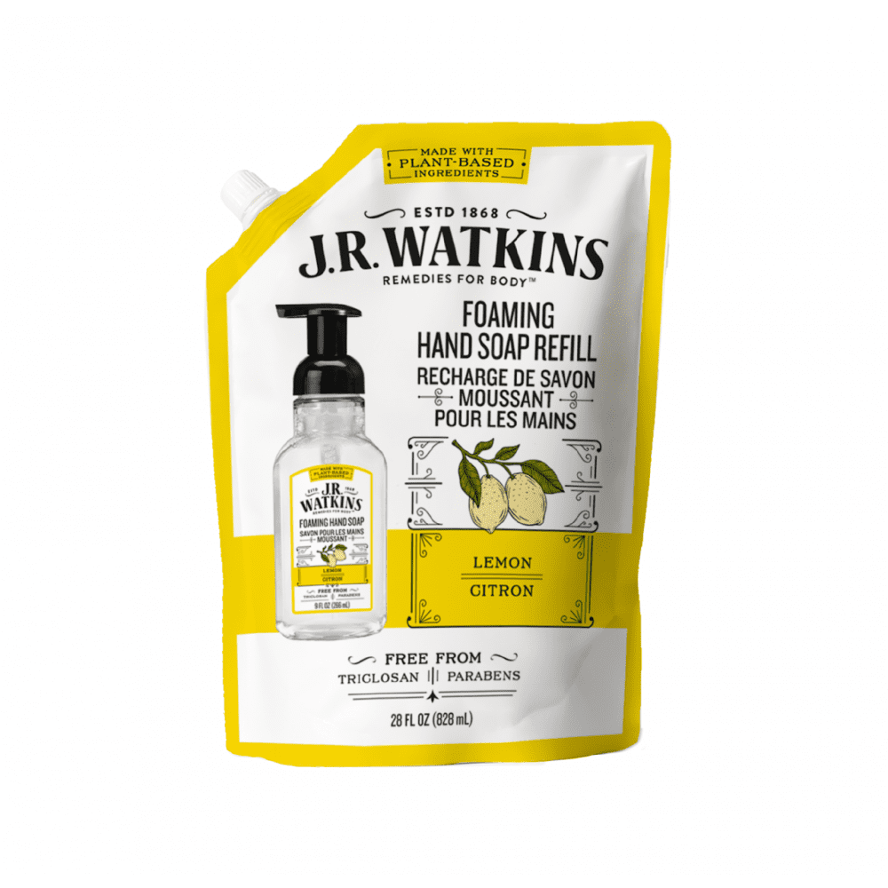 J.R. Watkins Foaming Hand Soap Refill, Lemon, 28 Oz Packet