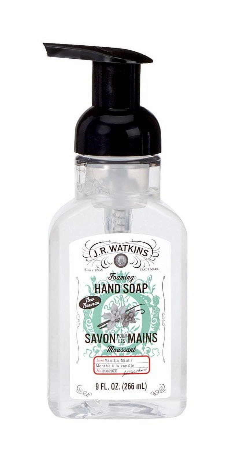 J R Watkins Foaming Hand Soap, Vanilla Mint, 9 fl oz (266 ml)