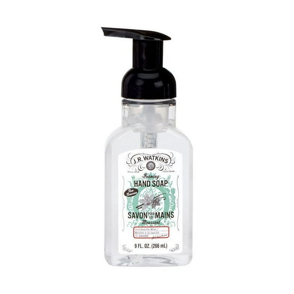 J R Watkins Foaming Hand Soap, Vanilla Mint, 9 fl oz (266 ml)
