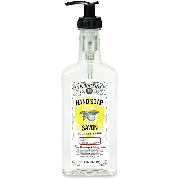 J.R. Watkins Liquid Hand Soap, Lemon, 11 ounce