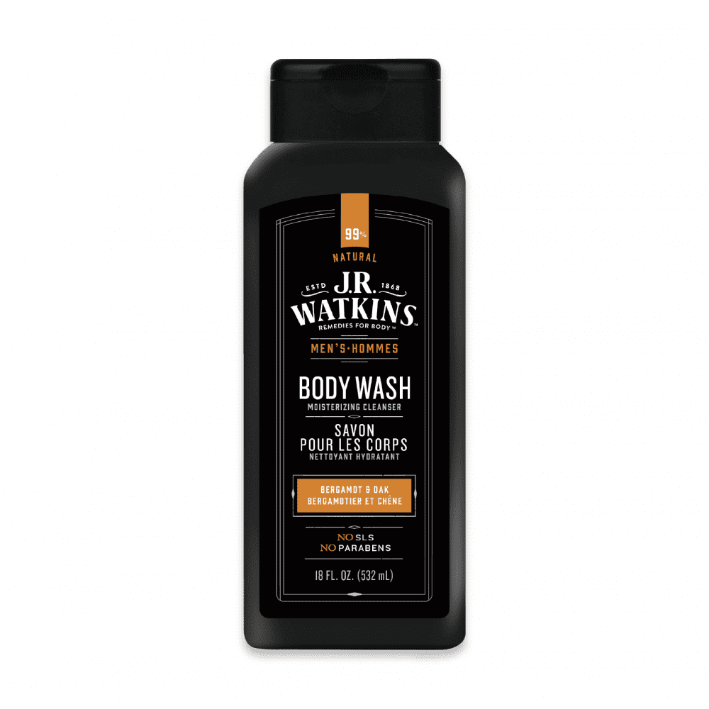 J.R. Watkins Men's Body Wash, Bergamot & Oak, 18 oz